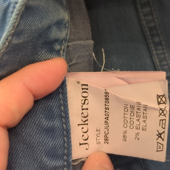 Jeckerson authentic slim fit unique patched denim pants Y2K size 36 - Picture 7 of 13